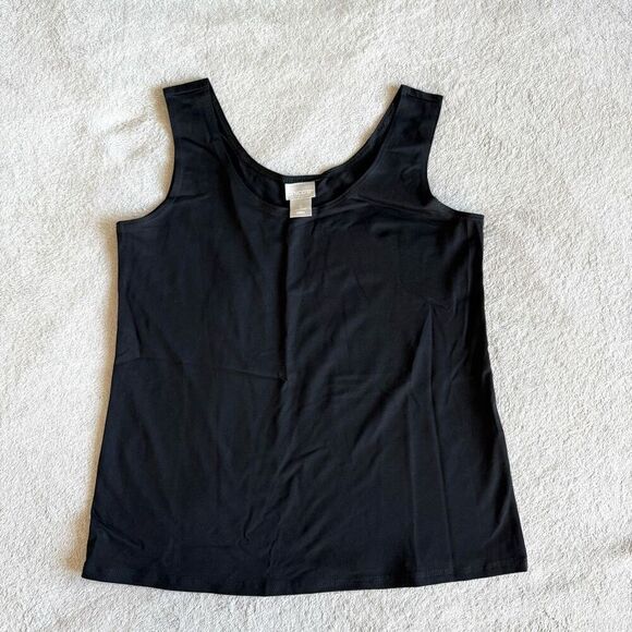 NWOT Chico’s Women’s Microfiber Black Tank Top - Picture 3 of 8